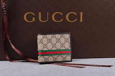 gucci 138073pvc 男士短款錢包 古奇PVC二折錢包