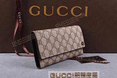 gucci 203821 啡PVC啡皮 古馳pvc錢包