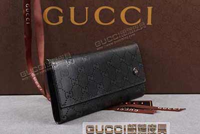 gucci 203822 黑光膠 古馳pvc錢包