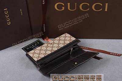 gucci 212186 啡PVC（紅綠織帶）啡皮 古馳pvc錢(qián)包