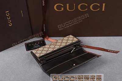 gucci 212186 啡PVC（皮織帶）啡皮 古馳pvc錢包