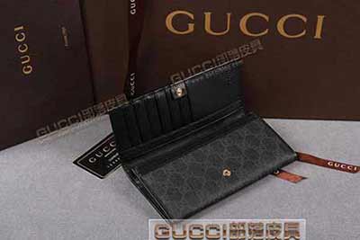 gucci 212186 黑PVC黑皮 古馳pvc錢包