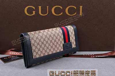 gucci 225835 小G啡PVC藍皮 古馳pvc錢包