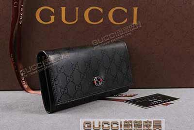 gucci 256336 黑光膠黑皮 古馳pvc錢包