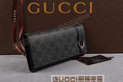 gucci 309756 黑PVC黑皮 古馳pvc錢包