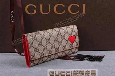 gucci 323223 啡PVC大紅色 古馳pvc錢包