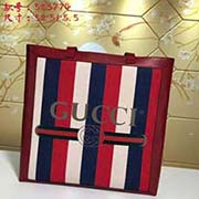 gucci古馳GUCCI新款 Ophidia mini bag條紋亞麻帆布 以白色 藍(lán)色和紅色的SyLaveWeb顏色重新解釋體現(xiàn)了海洋感覺(jué)探索 裁剪紅色皮革與雙G橢圓形細(xì)節(jié) 設(shè)計(jì)一個(gè)可調(diào)整的肩帶與附