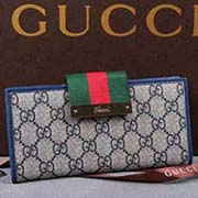 gucci 181668-1 藍PVC藍皮 古馳pvc錢包