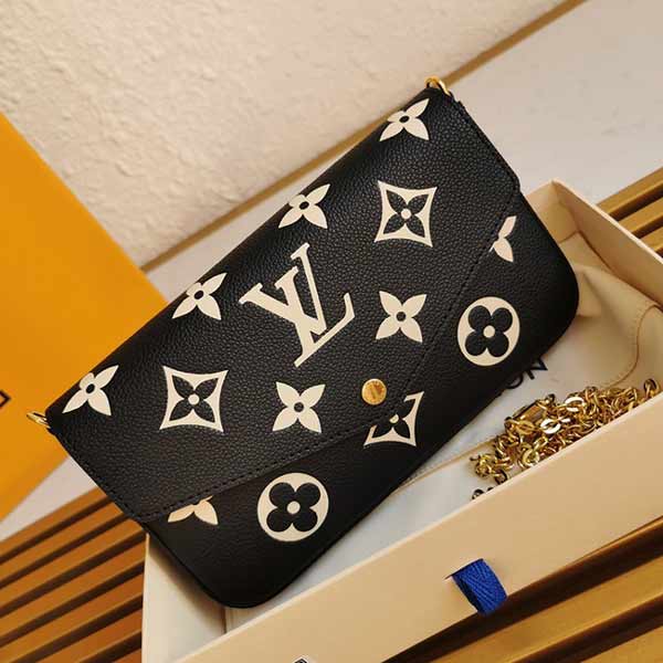 LV Pochette Félicie信封式鏈條包M69977黑