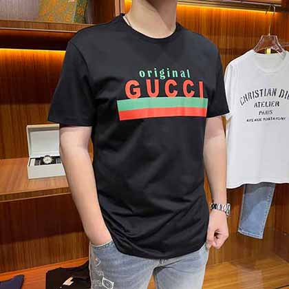 Gucci古奇春夏新品男士純棉短袖T恤