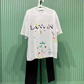 原版1.1 Lanvin X Gallery dept 重疊logo 潑墨版短袖