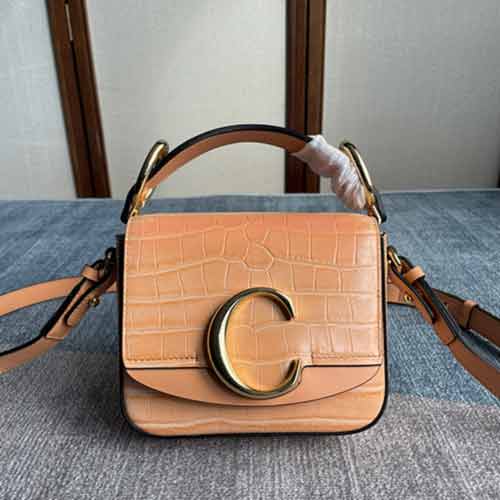 輕奢大牌女包 Chloe C Bag 斜挎包 真皮單肩斜