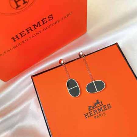 Hermes 愛(ài)馬仕 琺瑯 豬鼻子 流蘇耳環(huán) 高等定制