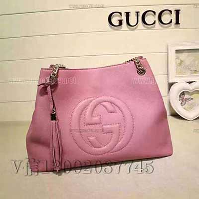 gucci專賣店品質(zhì)原單皮質(zhì) 308982玫紅色 